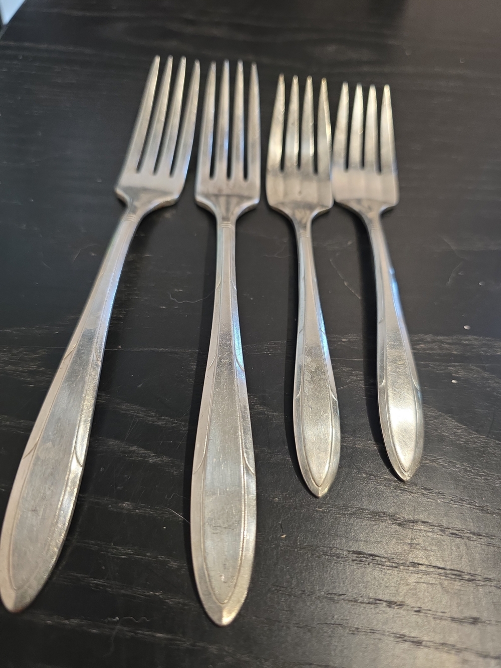 Oneida Silver Stainless Steel Dinner Forks - Set of Four